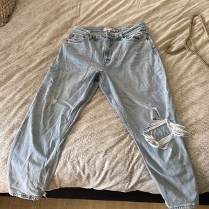 High rise mom ankle jeans